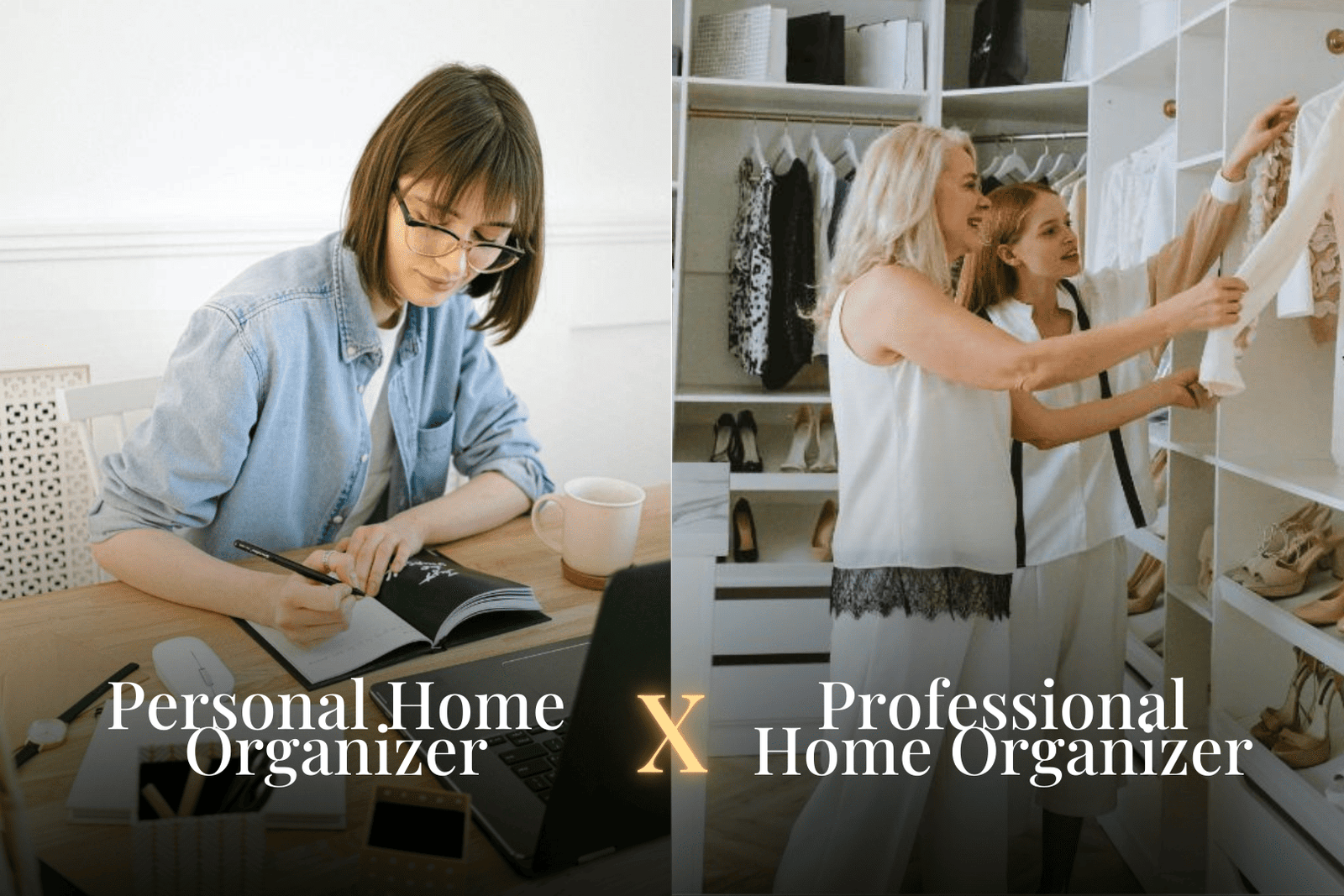 Professional home organizer vs personal organizer helping clients with lifestyle organization