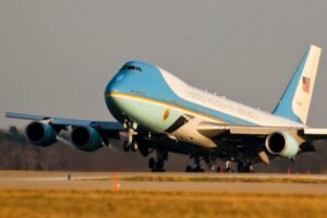 Air Force One presidential aircraft featuring advanced technology and luxury design